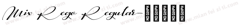 Mix Rego Regular字体转换